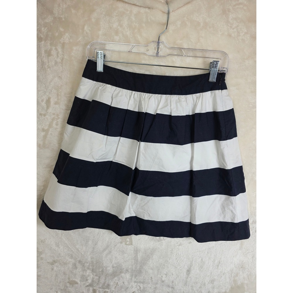 Banana Republic Navy White Striped Cotton Mini Skirt‎ 973623-00 SUM14